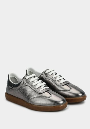 Antrasit Deri Kadın Sneaker