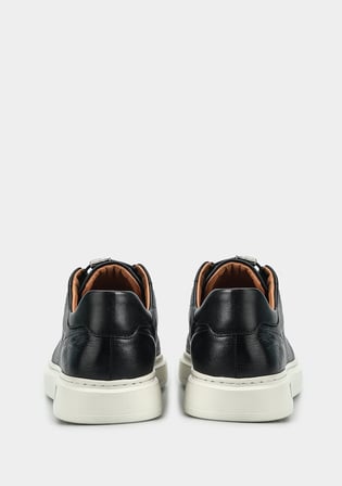 Siyah Deri Erkek Sneaker