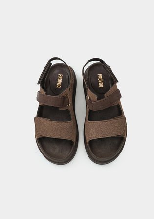 Kahve Kadın Düz Sandalet