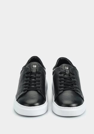Siyah Deri Erkek Sneaker