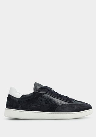 Lacivert Deri Erkek Sneaker