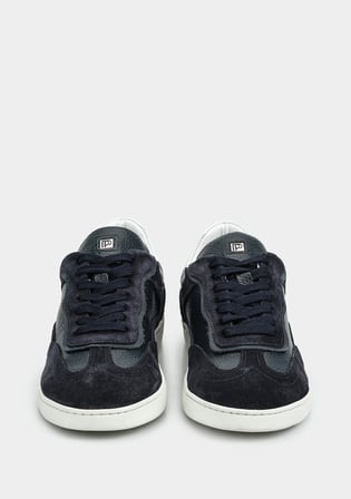 Lacivert Deri Erkek Sneaker