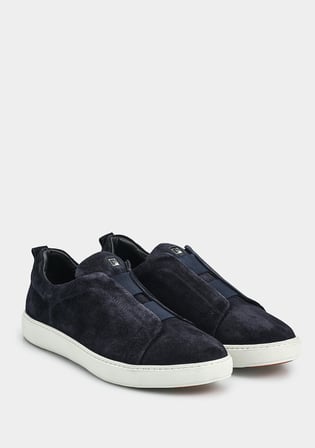Lacivert Deri Erkek Sneaker