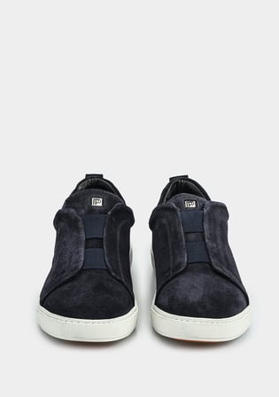 Lacivert Deri Erkek Sneaker