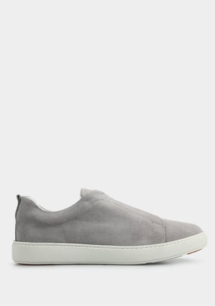Gri Deri Erkek Sneaker