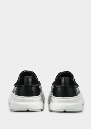 Siyah Deri Erkek Sneaker