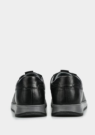 Siyah Deri Erkek Sneaker