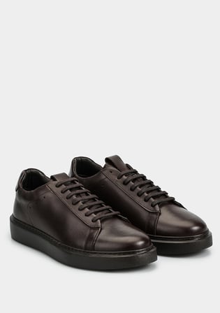 Kahve Deri Erkek Sneaker