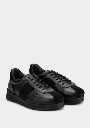Siyah Deri Kadın Sneaker