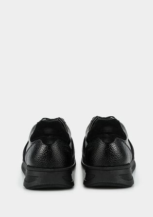 Siyah Deri Kadın Sneaker