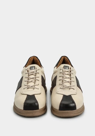 Bej Deri Kadın Sneaker