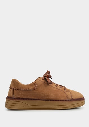 Taba Deri Kadın Sneaker