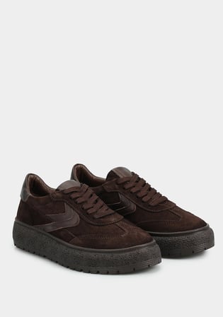 Kahve Deri Kadın Sneaker