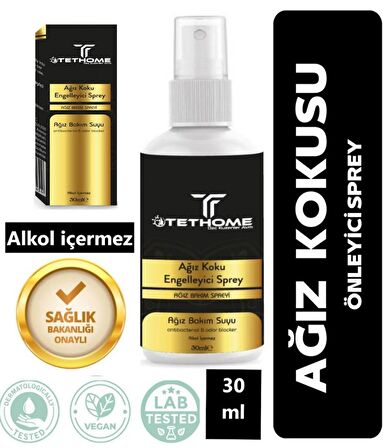 Ağız kokusu önleyici sprey Alkolsüz Ağız Bakım Suyu formül 30ml