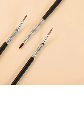 Eğimli Eyeliner Fırçası, Düz Kapatıcı Fırça,  Detaylı Makyaj için İnce Kavisli Fırça