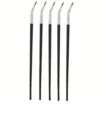 Eğimli Eyeliner Fırçası, Düz Kapatıcı Fırça,  Detaylı Makyaj için İnce Kavisli Fırça