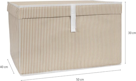 Çok Amaçlı Düzenleyici Kapaklı Sandık Tipi Kutu Hurç Organizer 3 Lü Set (Kahverengi, Maxi 50 x 40 x 30)
