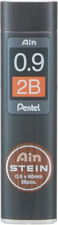 Pentel Mekanik Kurşun Kalem Ucu, 36 Adet, 0.9 mm, 2B