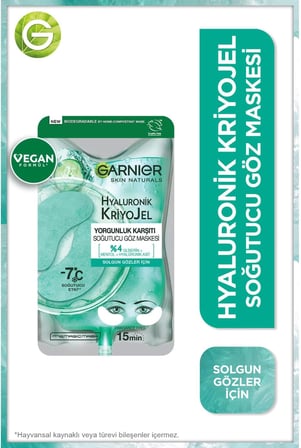 Garnier Hyaluronik Kriyojel Yorgunluk Karşıtı Soğutucu Göz Maskesi
