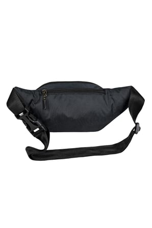 4954 Su Geçirmez Çok Bölmeli Kulaklık Çıkışlı Siyah Bel Çantası (Bum Bag)