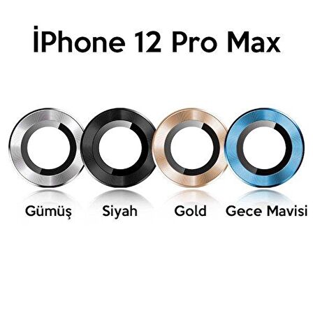 USAMS İphone 12 Pro Max 3D Metal Çerçeveli Kamera Lens Koruyucu