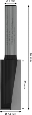 Bosch PRO 14x30 mm Ahşap Düz Freze Ucu 2608629678