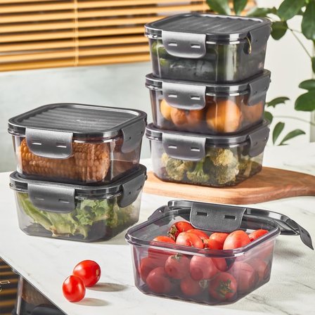 6 Adet Vakumlu Sızdırmaz Saklama Kabı Seti 400ML 800ML 1400ML MIT1087