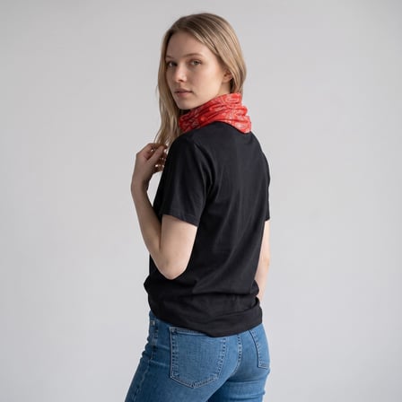 Çok Fonksiyonlu Dikişsiz Kırmızı Bandana-Motosiklet Yüz Maskesi, Spor Kafa Bandı ve Boyunluk