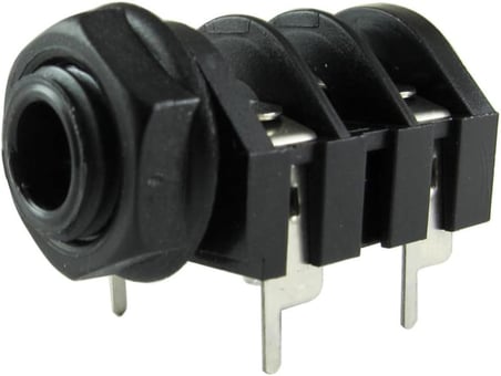 LUNATİC 5429 YATIK MONO 6.3 MM GİTAR JACK ŞASE (5429 Siyah)