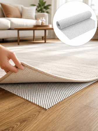 Beylini Halı Kaydırmazı 45x125 CM Yıkanabilir Altı Kaydırmaz Halı Sabitleme Masa Örtüsü Çekmece İçi Araç Zemin, Beyaz, 45 x 125 CM