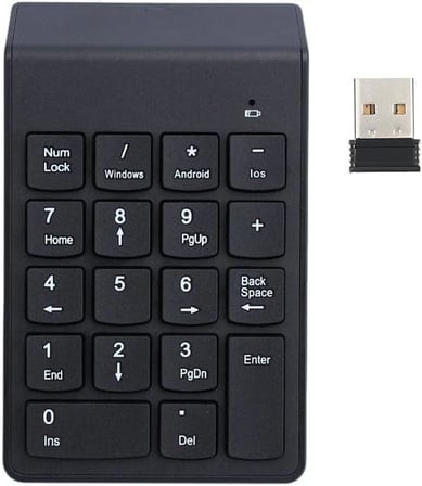 Süper İnce Kablosuz Keypad Klavye NumLock Numped Macbook Windows Android Uyumlu 2.4Ghz