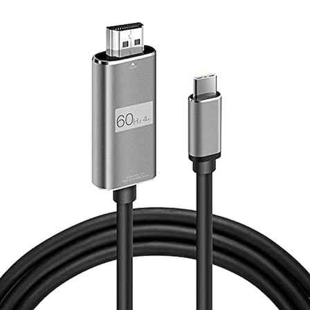 HC-01 Type-C to 4K Ultra Full HD HDMI USB-C Tak Çalıştır Görüntü Aktarım Kablosu-1.8m