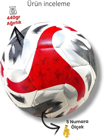 2026 Türkiye Süper Lig Futbol Topu Dayanıklı Halı Çim ve Beton Zemin için Uygun Yeni Sezon Hibrit No: 5 Maç ve Antrenman Topu (Pompa Hediyeli)
