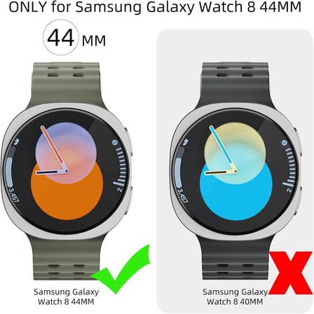 [Soft-Case] Samsung Galaxy Watch 8 44mm için 360° Kasa Koruyucu Yumuşak TPU Kılıf Dokunmatiği ve Netliği Etkilemeyen Darbelere Karşı Galaxy Watch 8 44mm Ekran Koruyuculu Kılıf (Şeffaf)