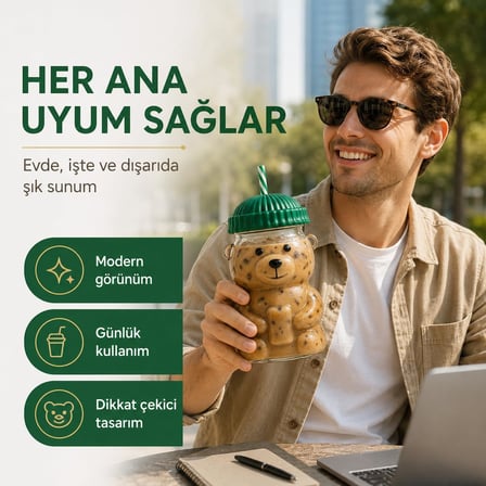 SOGUD Cam Bardak - 580 ml Pipetli Soğuk İçecek Bardağı - Borosilikat Cam Kupa - Ayıcıklı Figürlü Barista Kahve Bardağı - Smoothie Limonata Ice Tea Kokteyl ve Meyve Suyu İçin Yazlık Sunum(Asorti Renk)