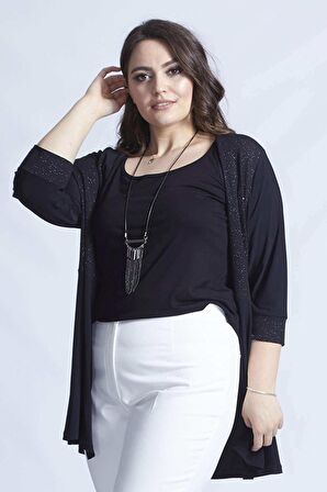 2555 Gizli Cep Modeline Sahip Büyük Beden Pantolon Beyaz