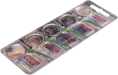 CR2025 piller, 5 adet, Lityum, 3 V, 170 mAh, gri