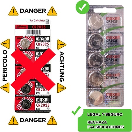 CR2025 piller, 5 adet, Lityum, 3 V, 170 mAh, gri
