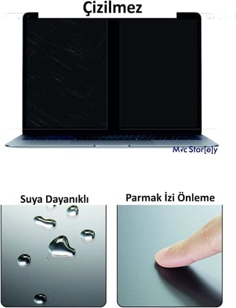 MacBook Pro 14.2 inç M2 M3 M4 M5 Uyumlu Mat Anti Glare Ekran Koruyucu Yansıma Önleyici Göz Yormayan Touch ID Retina Net Görüntü Şeffaf