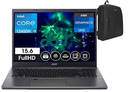 Acer Aspire 5 A515-57 Intel Core i5 12450H 16GB Ram 1tb SSD 15,6 İnç IPS FHD Windows11Home Taşınabilir Bilgisayar NXKN3EY00311+WeblegelsinÇanta