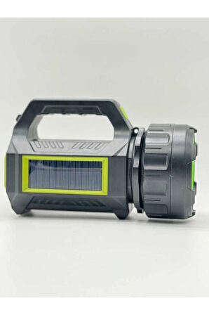 PD-7575 USB Çıkışlı Ledli Solar Şarjlı El Feneri ve Kamp Lambası