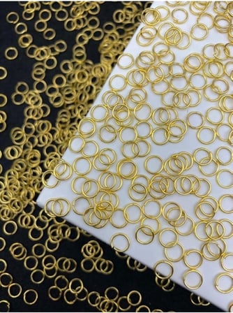 25Gr Gold/Altın Sarısı Renk 6Mm Metal Takı Yapım Halkası,Klips Halka (Ort~370-410 Adet)
