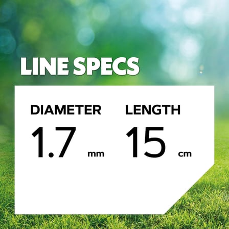 Oregon Yuvarlak çim biçme ipi, 1,7 mm, mavi, çim, yabani ot, çim ve çiçek tarhları için, bahçe işleri ve çim bakımı, naylon iplik, çoğu çim biçme makinesi için, 1,7 mm x 15 m (69 – 350-BL)