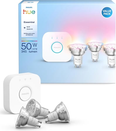 Essential 3'lü GU10 Spot Başlangıç Seti 345 Lumen - 15.000 Saat Ampul Kullanım Ömrü