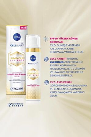 Nivea Luminous630 Leke Karşıtı Gündüz Yüz Bakım Kremi 40ml, Luminous630 Koyu Halka Karşıtı Göz Kremi 15ml