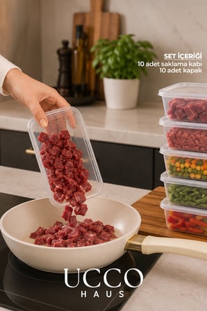 20 Adet 650 Ml Buzluk & Mikrodalga Sizdirmaz Saklama Kabi Seti Buzluk Organizer
