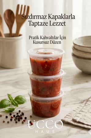 50 Adet 120 Ml Sizdirmaz Kapakli Sosluk Buzluk Saklama Kabi, Et Suyu, Kemik Suyu Mutfak Organizeri