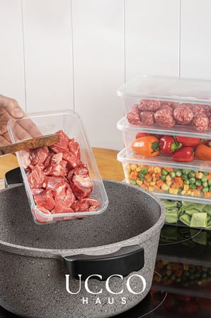 20(10+10) Adet Ekonomik Saklama Kabı Seti – 10x650 ml 10x1000 ml Mikrodalga Buzluk Dondurucu Erzak