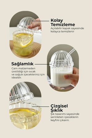 Cam Pinterest Bardak, Cam Pipetli Kahve Limonata Mesrubat Cay Kokteyl Sunum Bardagi
