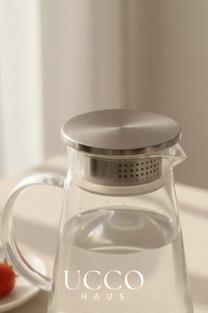 1800 ml Premium Borosilikat Cam Sürahi Vakum Kapaklı Modern Pinterest Karaf Detox Limonata Meşrubat